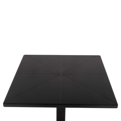 SQUARE POLYPROPYLENE TABLE TERRIN HM6125.12 BLACK 60,5x60,5x76,5Hcm.