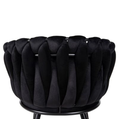 CHAIR LUANDA HM8741.04 BLACK VELVET-BLACK METALLIC LEGS 62x54x79Hcm.