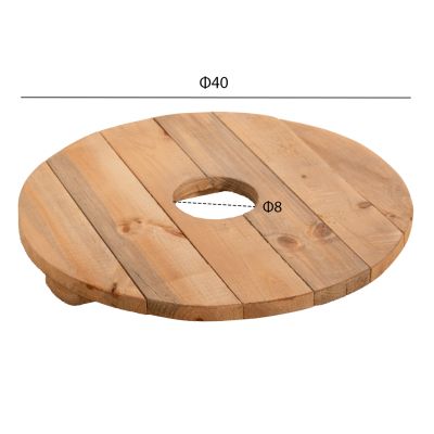 ROUND TABLE FOR BEACH UMBRELLA Φ40 PINE WOOD WITH SUPPORT RIBS HM6108