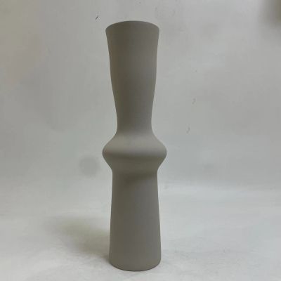 CERAMIC TABLE DECOR SCEPTER HM4637.03 MATTE GREY Φ14x50Hcm.