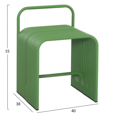 STOOL SERIES INTREPID HM6326.07 ALUMINUM IN GREEN COLOR 40x38x42,5-55Hcm.