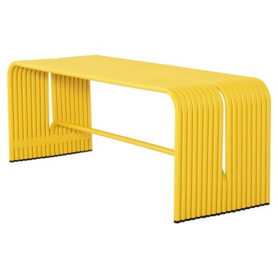 BENCH 2-SEATER SERIES INTREPID HM6327.06 ALUMINUM IN YELLOW COLOR 109,5x37,5x40,5Hcm.