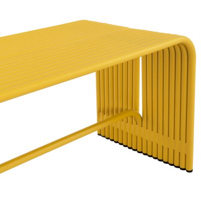 BENCH 2-SEATER SERIES INTREPID HM6327.06 ALUMINUM IN YELLOW COLOR 109,5x37,5x40,5Hcm.