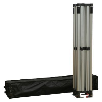 GAZEBO HEAVY DUTY WITH 3 SIDEWALL SHADES CRESSEN HM21097.01 FOLDABLE-ALUMINUM SILVER FRAME-WHITE 3x3x3,4Hm