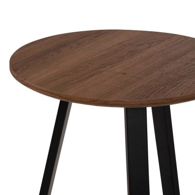 COFFEE TABLES 2PCS SET ROCKET HM21090.02 MDF IN WALNUT COLOR Φ80cm & Φ45cm