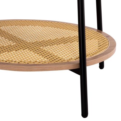 COFFEE TABLES 2PCS SET SEWELL HM21087 MDF-METAL-SYNTHETIC RATTAN Φ80cm & Φ45cm