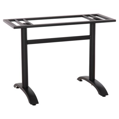 BASE FOR TABLE HM461.11 METAL DOUBLE IN MATTE BLACK WITH HEIGHT ADJUSTERS 100Χ40Χ73Hcm.