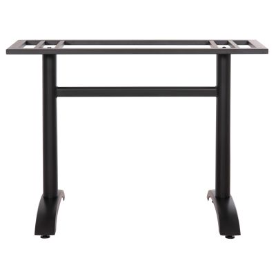 BASE FOR TABLE HM461.11 METAL DOUBLE IN MATTE BLACK WITH HEIGHT ADJUSTERS 100Χ40Χ73Hcm.