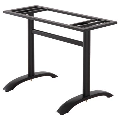 BASE FOR TABLE HM461.11 METAL DOUBLE IN MATTE BLACK WITH HEIGHT ADJUSTERS 100Χ40Χ73Hcm.