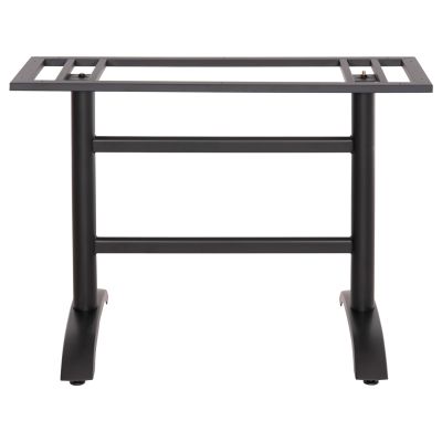 BASE FOR TABLE HM468.11 METAL DOUBLE IN MATTE BLACK WITH HEIGHT ADJUSTERS 100Χ40Χ73Hcm.