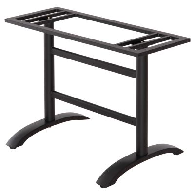 BASE FOR TABLE HM468.11 METAL DOUBLE IN MATTE BLACK WITH HEIGHT ADJUSTERS 100Χ40Χ73Hcm.