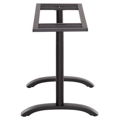 BASE FOR TABLE HM468.11 METAL DOUBLE IN MATTE BLACK WITH HEIGHT ADJUSTERS 100Χ40Χ73Hcm.