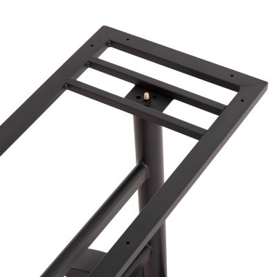 BASE FOR TABLE HM468.11 METAL DOUBLE IN MATTE BLACK WITH HEIGHT ADJUSTERS 100Χ40Χ73Hcm.