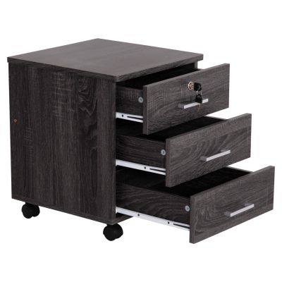 OFFICE DRAWER HAYDEN HM2282.01 MELAMINE IN GREY COLOR 39.5x40x46.5Hcm.