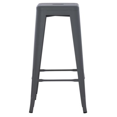 BAR STOOL MELITA-PRO HM8642.50 METAL IN GREY 43x43x78Hcm.