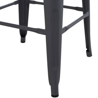 BAR STOOL MELITA-PRO HM8642.50 METAL IN GREY 43x43x78Hcm.