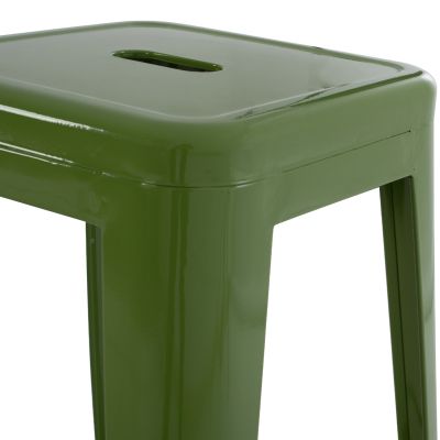 BAR STOOL MELITA-PRO HM8642.53 METAL IN LIGHT OLIVE GREEN 43x43x78Hcm.