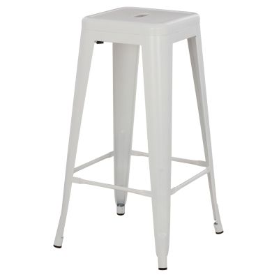 BAR STOOL MELITA-PRO HM8642.41 METAL IN MATTE WHITE 43x43x78Hcm.