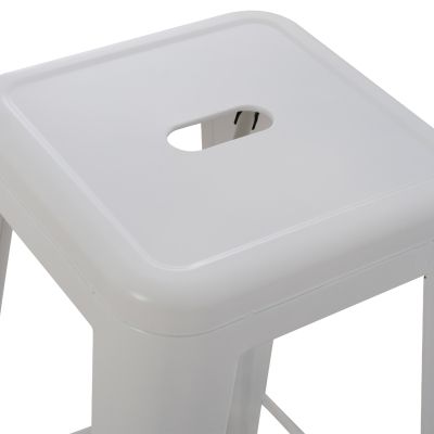 BAR STOOL MELITA-PRO HM8642.41 METAL IN MATTE WHITE 43x43x78Hcm.