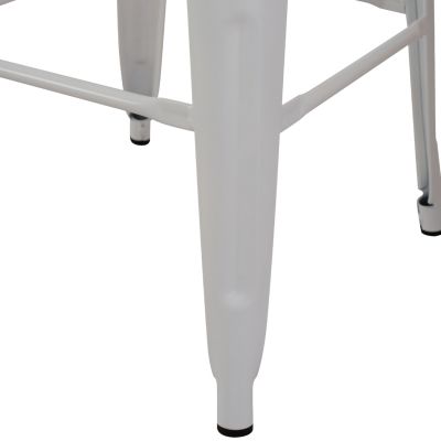 BAR STOOL MELITA-PRO HM8642.41 METAL IN MATTE WHITE 43x43x78Hcm.