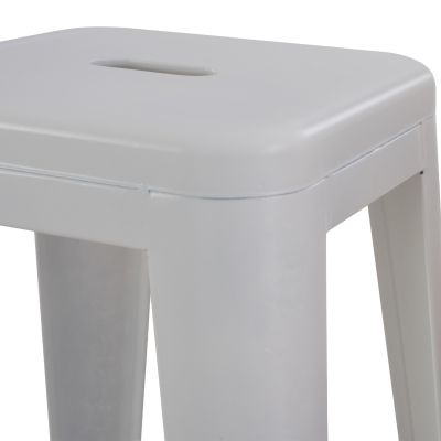 BAR STOOL MELITA-PRO HM8642.41 METAL IN MATTE WHITE 43x43x78Hcm.