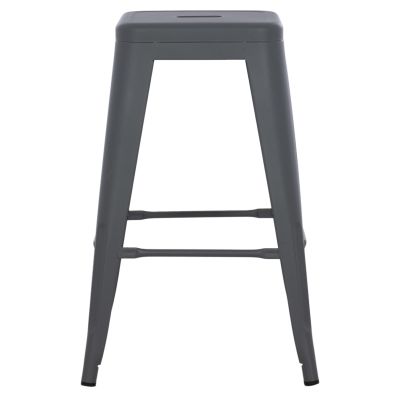 BAR STOOL MEDIUM HEIGHT MELITA-PRO HM8573.50 METAL IN GREY 43x43x67Hcm.