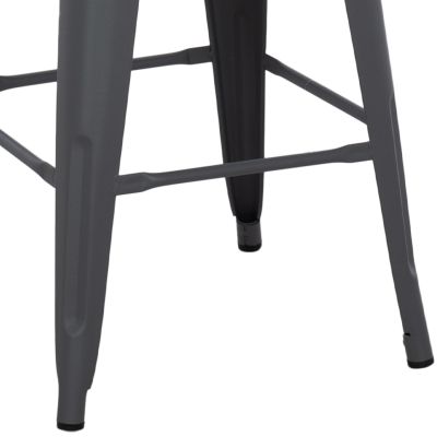 BAR STOOL MEDIUM HEIGHT MELITA-PRO HM8573.50 METAL IN GREY 43x43x67Hcm.