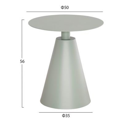 OUTDOOR ROUND SIDE TABLE SERA HM6270.06 ALUMINUM IN PISTACHIO GREEN Φ50x56Hcm.