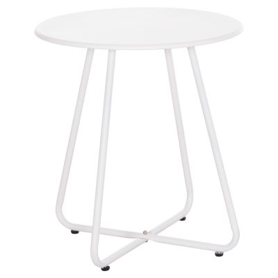 SIDE TABLE ROUND SAMMON HM6271.02 METAL IN WHITE COLOR Φ45x50Hcm.