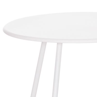 SIDE TABLE ROUND SAMMON HM6271.02 METAL IN WHITE COLOR Φ45x50Hcm.