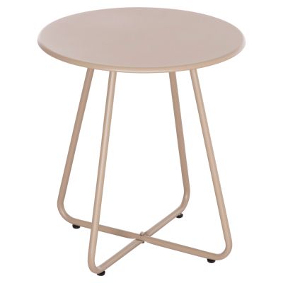 SIDE TABLE ROUND SAMMON HM6271.03 METAL IN CAPPUCCINO COLOR Φ45x50Hcm.