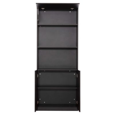 PROFESSIONAL OFFICE BOOKCASE ROSEWOOD HM2089 MELAMINE IN GREY-WENGE 80x40x200Hcm