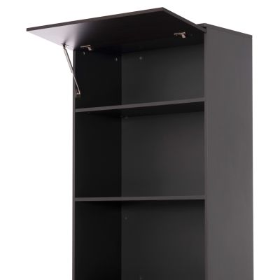 PROFESSIONAL OFFICE BOOKCASE ROSEWOOD HM2089 MELAMINE IN GREY-WENGE 80x40x200Hcm