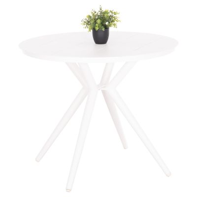 OUTDOOR TABLE ROUND HIGER HM6289.02 WHITE ALUMINUM Φ90Χ74Hcm.