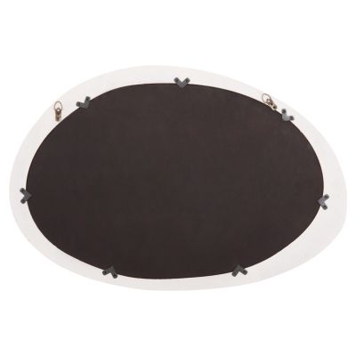 WALL MIRROR OVAL SERIES SANTORINI HM4513 MDF IN OFF-WHITE 90x3,2x60Hcm.