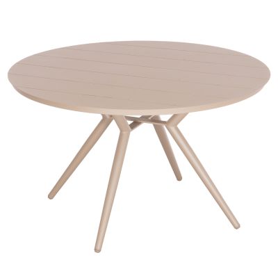 ROUND ALUMINUM TABLE HIGER HM6290.04 CAPPUCCINO Φ126x74Hcm.