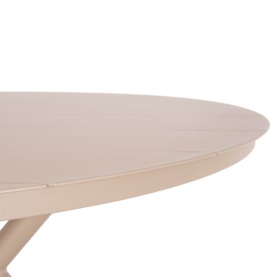 ROUND ALUMINUM TABLE HIGER HM6290.04 CAPPUCCINO Φ126x74Hcm.