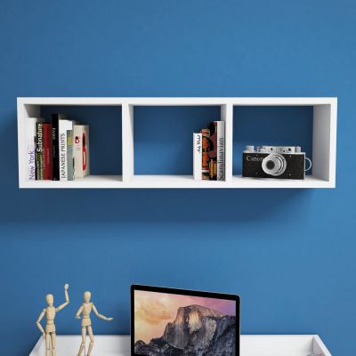 WALL SHELF MELAMINE WHITE 90x22x25,6Hcm.HM9228.11