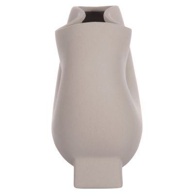 CERAMIC TABLE DECOR GLAZE HM4610.03 MATTE GREY 26x14x25Hcm