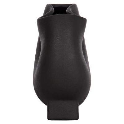 CERAMIC TABLE DECOR GLAZE HM4610.02 MATTE BLACK 26x14x25Hcm