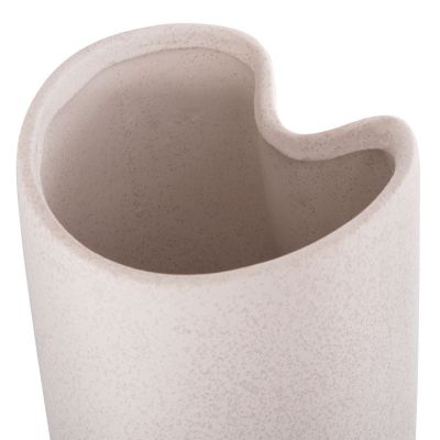 CERAMIC TABLE DECOR GLAZE HM4607.01 OFF WHITE WITH CRYSTALLISATION 15,2x15x30Hcm