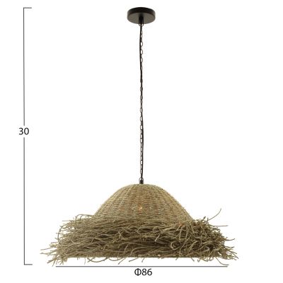 CEILING PENDANT LAMP HM4347 SEAGRASS IN NATURAL COLOR Φ72x30-140Hcm.