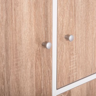 CABINET WITH 4 STORAGE SPACES MATIN HM2479.01 SONAMA OAK-WHITE MELAMINE 80x39,5x99,5Hcm.