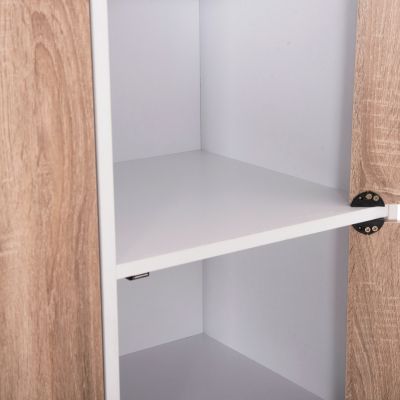 CABINET WITH 4 STORAGE SPACES MATIN HM2479.01 SONAMA OAK-WHITE MELAMINE 80x39,5x99,5Hcm.