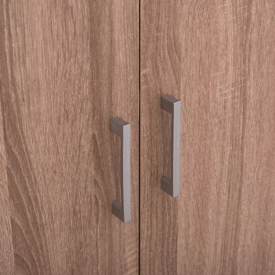 WARDROBE 3-LEAF WITH SHELVES FUENTO HM2482.01 MELAMINE IN SONAMA OAK 120-116x40x123.5Hcm