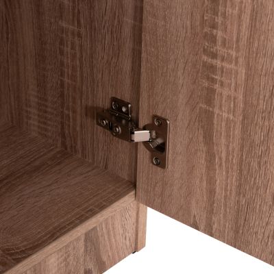 WARDROBE 3-LEAF WITH SHELVES FUENTO HM2482.01 MELAMINE IN SONAMA OAK 120-116x40x123.5Hcm
