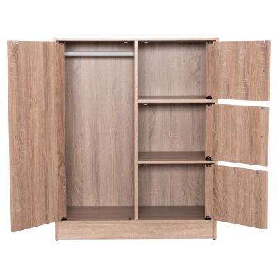 CABINET WITH 4 STORAGE SPACES MATIN HM2479.02 SONAMA OAK MELAMINE 80x39,5x99,5Hcm.