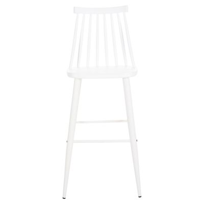 БАР СТОЛ ВИСОКА СЕДАЛКА VANESSA HM8459.11 БЯЛ PP И БЕЛИ МЕТАЛНИ КРАКА 47x48,5x107Hcm.