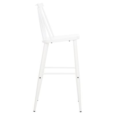 БАР СТОЛ ВИСОКА СЕДАЛКА VANESSA HM8459.11 БЯЛ PP И БЕЛИ МЕТАЛНИ КРАКА 47x48,5x107Hcm.