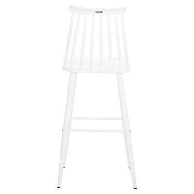 БАР СТОЛ ВИСОКА СЕДАЛКА VANESSA HM8459.11 БЯЛ PP И БЕЛИ МЕТАЛНИ КРАКА 47x48,5x107Hcm.